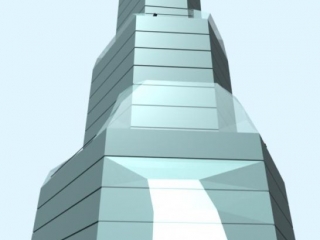 Crystal 26 story building concept illustration